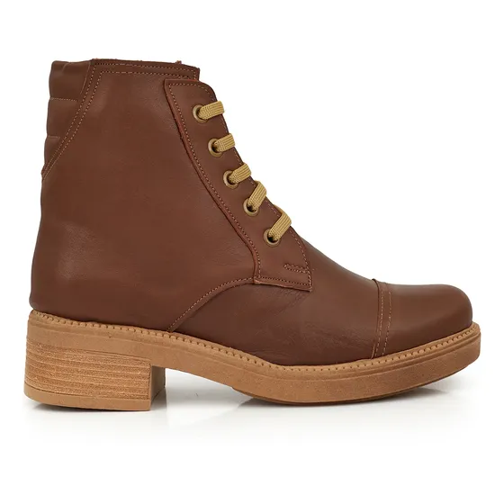 Borcego Mujer Cuero Bota Cierre Zapato Briganti Taco Casual