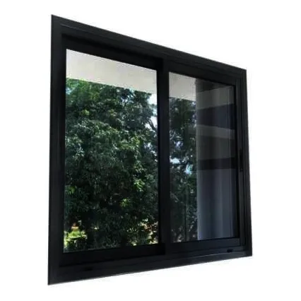 Ventana De Aluminio De 2 De 120x120cm Negro