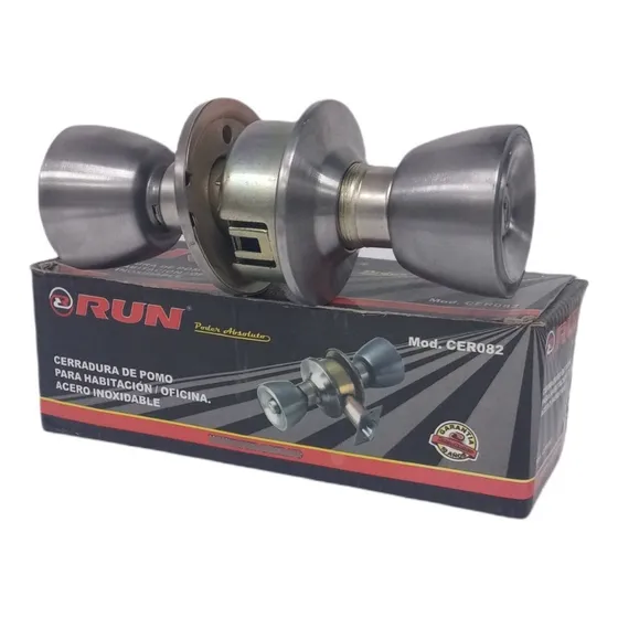Cerradura De Pomo Para Habitacion/ofic Run-acero Inox Cer082