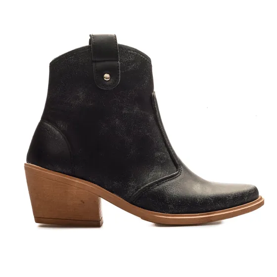 Botas Mujer Texanas Con Cierre Caña Baja 