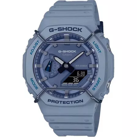 Relógio Casio G-shock Carbon Core Guard Ga-2100pt-2adr Cor Da Correia Cinza Cor Do Bisel Cinza Cor Do Fundo Cinza