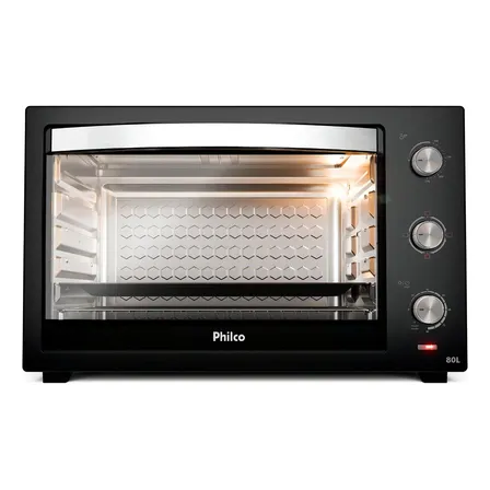 Forno Elétrico Philco 80L Preto 4 resistências PFE80A