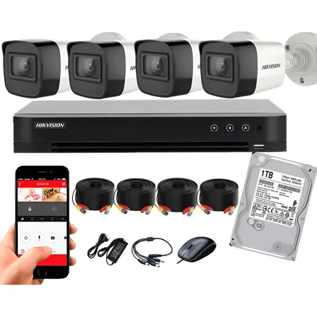 Cctv Kit Hikvision Dvr + 4 Cam 1080p 2mp Con Disco Duro 1tb