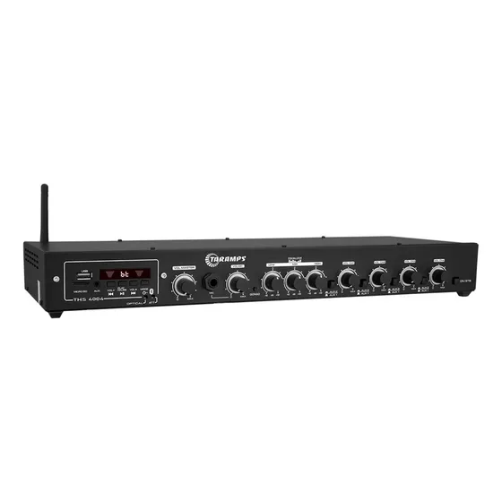 Amplificador Receiver Classe D Taramps Ths 4004 Som Ambiente Cor Preto 127/220V