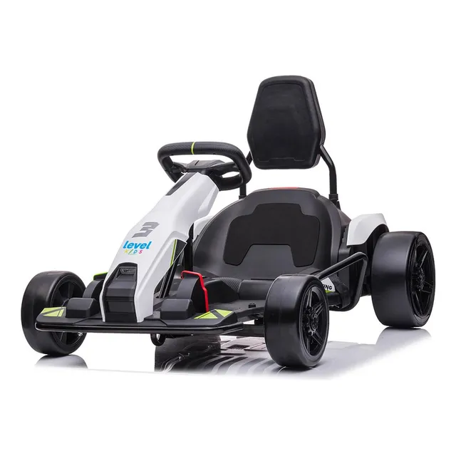 Level Kids Go Kart Montable Electrico 12km/h 24v Color Blanco