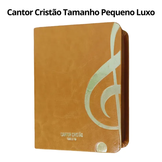Cantor Cristão Com Letra E Pautas Musicais - Pequeno Capa Luxo Caramelo