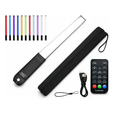 Bastão Luxceo Q508a Rgb Profissional 127/220v Preto Rgb