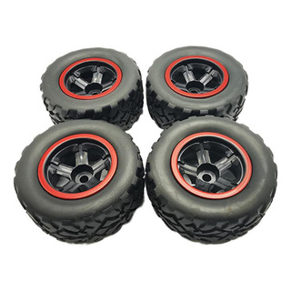 4 Piezas De Neumáticos De Rueda De Coche Rc Para Negro Rojo 4 Piezas De Neumáticos De Rueda De Coche Rc Para Negro Rojo