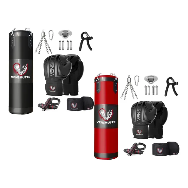 Set De Boxeo Saco Guantes Vendas Cuarda Hand Grip Mma Karate
