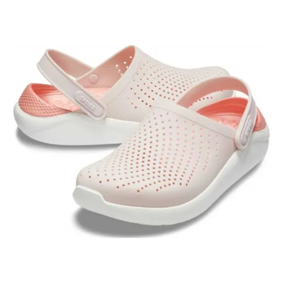 Sandalia Zueco C R O C S Salmon Beige Dama Original