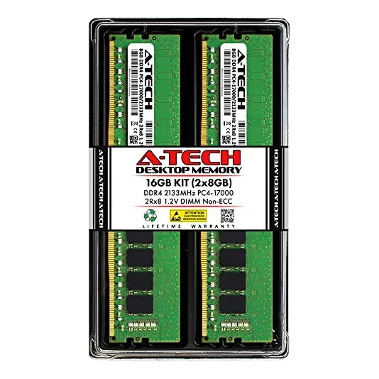 A-tech 16 Gb (2 X 8 Gb) Ddr4 2133 Mhz Dimm Pc4-17000 Udimm N
