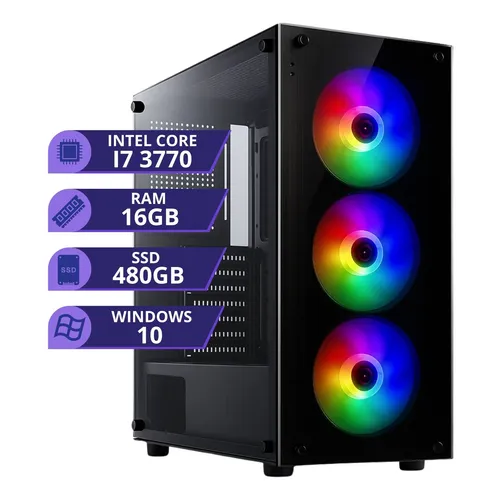Pc Gamer Completo Intel I7 4ª 16gb Gtx 1650 4gb Ssd 480gb