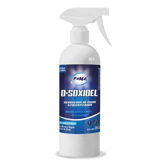D-Soxidel Removedor De Óxido Y Fosfatizador 950 Mls. F = M A Poderoso y Seguro Quita Oxido Desoxidante