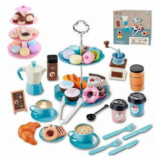 Set De Juguetes Simulados Para Café, Postre, Té, Tarde Set De Juguetes Simulados Para Café, Postre, Té, Tarde