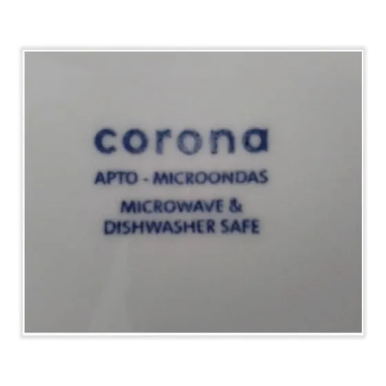 Plato Llano Cerámica Corona Color Blanco 20 Cm Para Postre