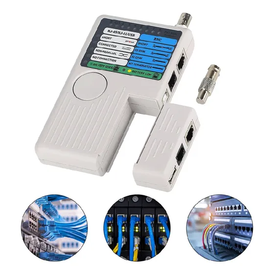 Tester Probador De Cables De Red Rj45 / Rj11 Otros 3552