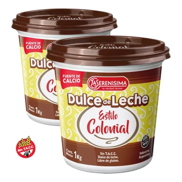 Doce De Leite Argentino Lá Serenisima Estilo Colonial 2kg.