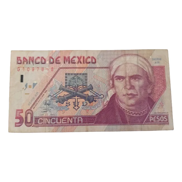 Billete De 50 Pesos Mexicano,1998