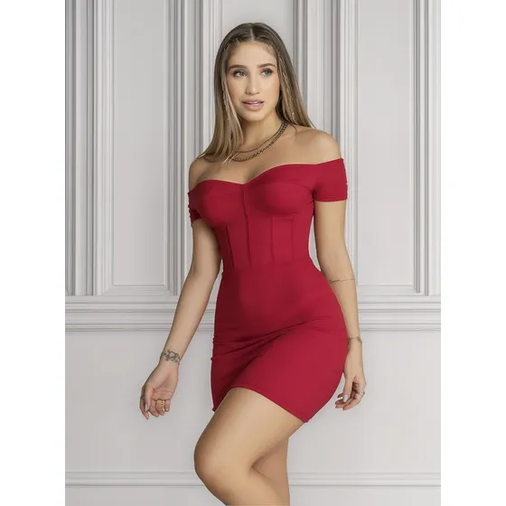 Vestido Corto Mujer Rojo Atypical 4555