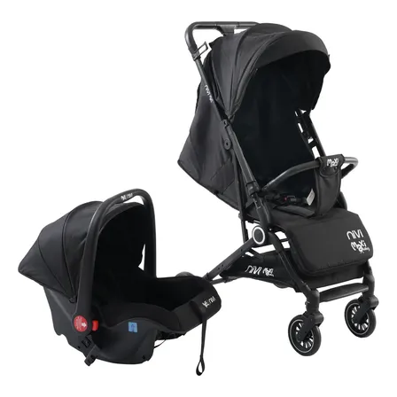 Carrinho De Passeio C/bebê Conforto Ts Nivi Maxi Baby Cor Preto