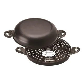 Churrasqueira De FogĂŁo Preta AlumĂnio Cozinha Churrasco 30cm Churrasqueira De FogĂŁo Preta AlumĂnio Cozinha Churrasco 30cm