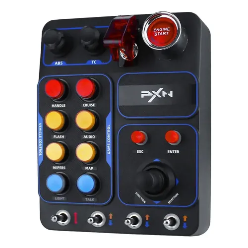 Controle Simulador PXN-CB1 Preto USB Com Vibração Para PC