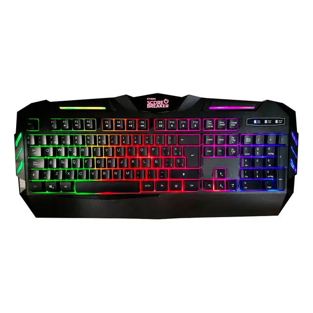 Kit Teclado Y Mouse Gamer Anti-ghosting Rgb Etheos Tmmbgk1 Color del mouse Negro Color del teclado Negro