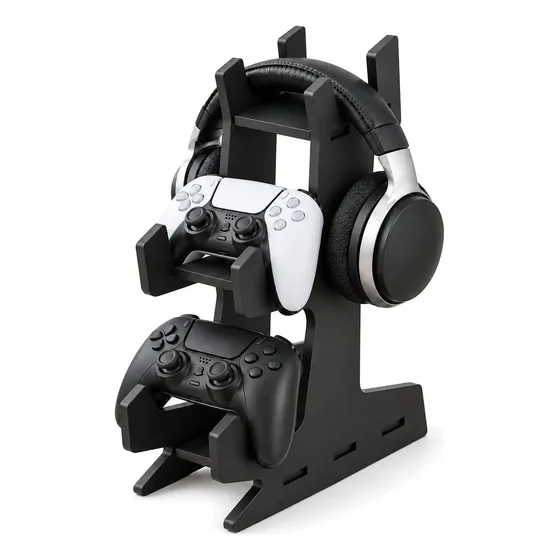 Suporte Porta Controle Gamer Ps4 Ps5 Xbox Preto Budamix