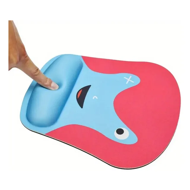 Pad Mouse Con Soporte De Muñeca. Diseño Monstruos Coloridos