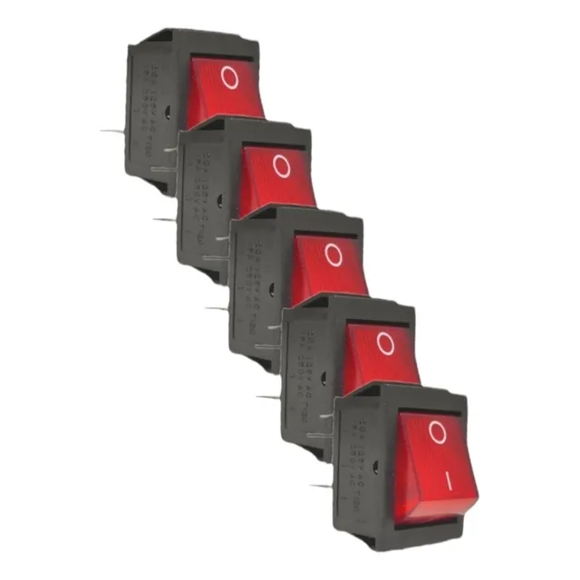 Pack X 5  Llave Botón Termotanque Eléctrico 4 Contactos Luz