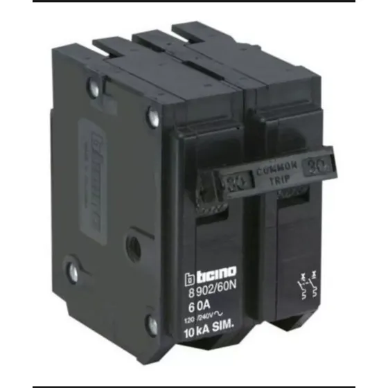 Breaker Empotrar Thql Tiven Bticino 2x20