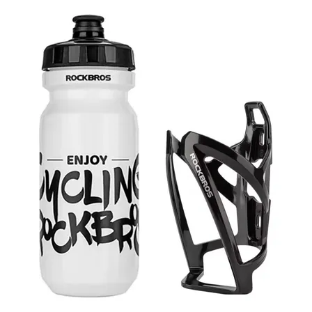 Kit Porta Caramagiola Con Botella Blanco Mc 600cc + Porta Botella Bicicleta Rockbros Dcbt68 Ciclismo