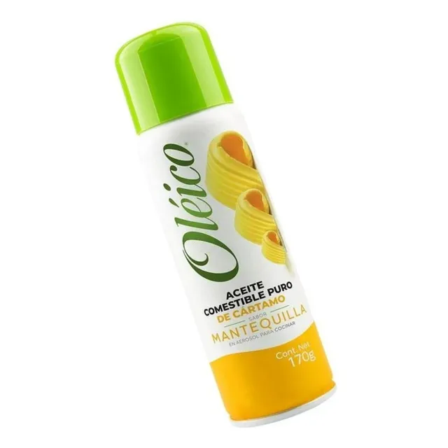 5 Pza Aceite De Cártamo Oléico En Aerosol Sabor Mantequilla