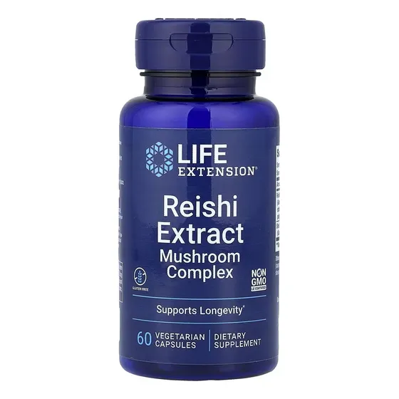 Complejo de hongos con extracto de reishi 60 cápsula Life Extension Frasco