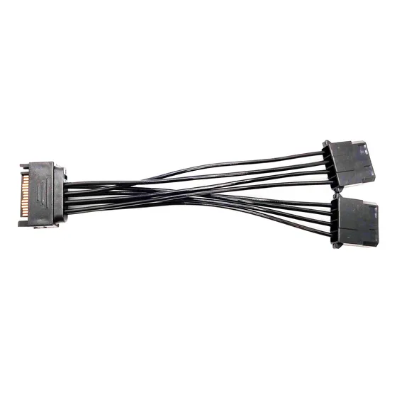 Cabo Y Adaptador 1 Sata Macho Para 2 Ide Molex Fêmea 004