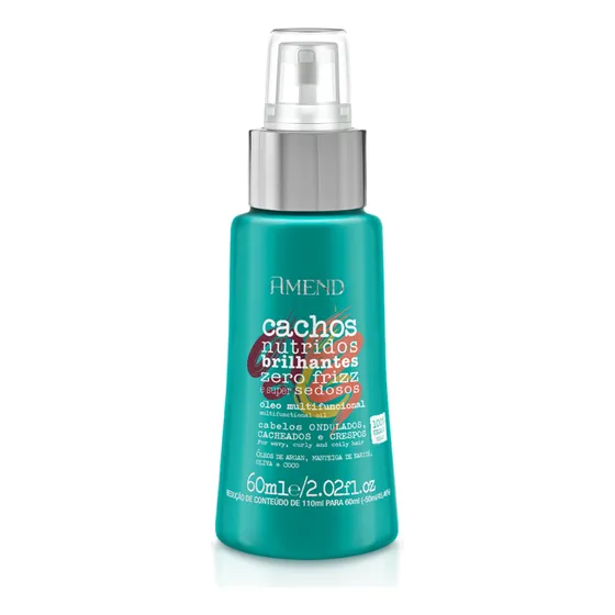 Óleo Multifuncional Cabelos Crespos Cacheados Amend 60 Ml