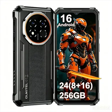 Oukitel G6 Resistant Celulares 10600 Mah Dual Sim 24+256 Gb, Android 16/inversable Charge Scensor/dactilares/gps/fm/brújula/nfc/otg/ip68 And Ip69k Add A Favoritos 5.0 Calificación 5.0 De 5.3 O Negro