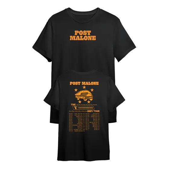 Camiseta Básica Personalizada Post Malone F1000 Tour