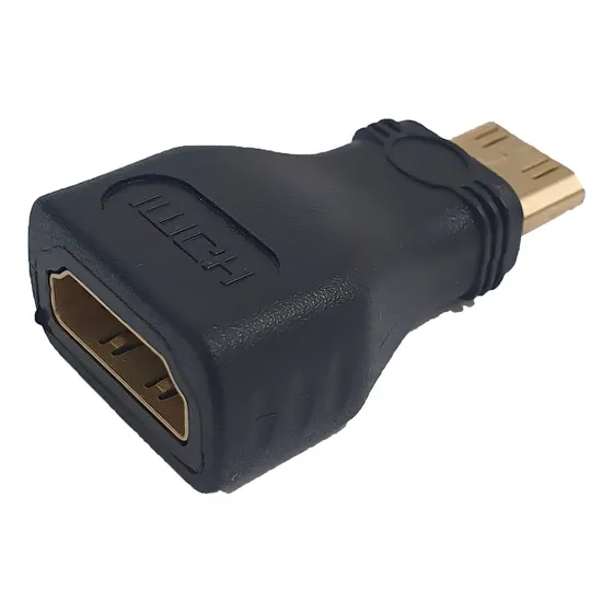 Adaptador Hdmi Fêmea X Mini Hdmi Macho Banhado A Ouro