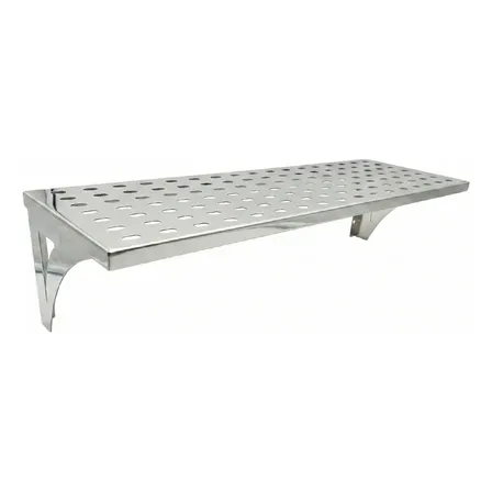 Prateleira Inox Gradeada Aparador Escorredor 100x26 Multiuso Prateado