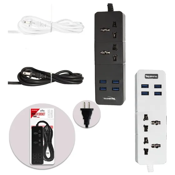 Regleta De Alimentación De 2 Salidas Con 4 Puertos Usb 149u