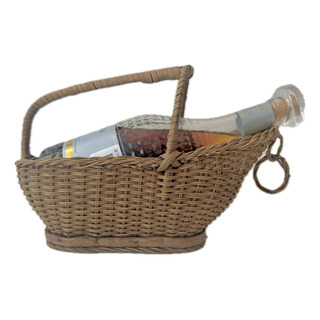 Botellero De Mimbre Natural Hecho A Mano Porta Botella Barco Botellero De Mimbre Natural Hecho A Mano Porta Botella Barco