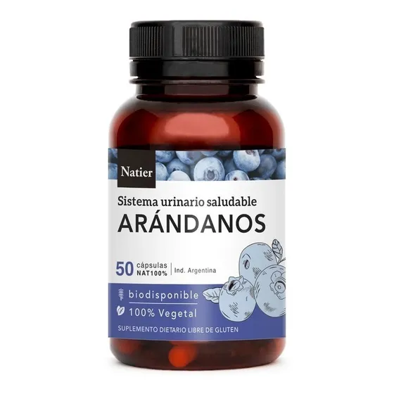 Arándanos Concentrados Natier Sistema Urinario 50 Cap