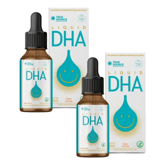2x Liquid Dha Omega3 Family Sabor Laranja 30ml - True Source
