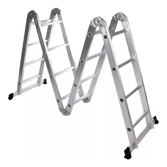 Escalera Multifuncion Aluminio Articulada Plegable 4x4