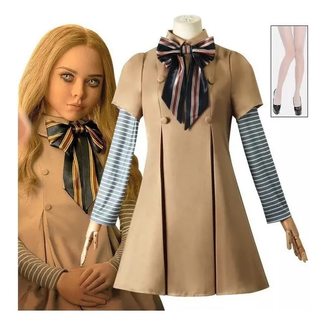 L M3gan Megan Cosplay Película Heroína Vestido Conjunto
