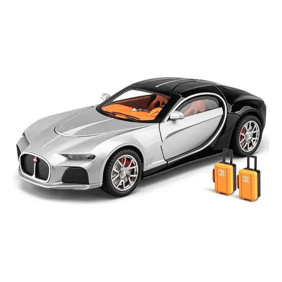 Bugatti Atlantic 1:24  Veículo Em Miniatura Prateado
