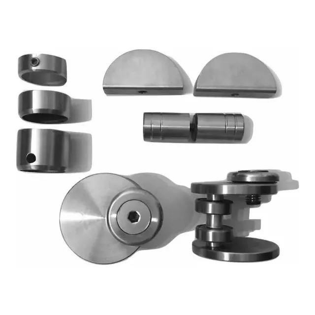Kit División De Baño En Acero Inoxidable Para Vidrio Templad