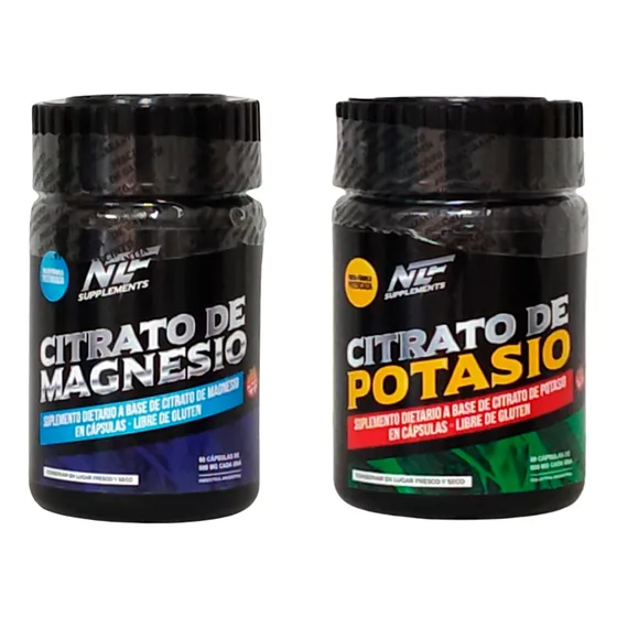 Citrato De Magnesio 100 Capsulas + Citrato De Potasio 100 Ca