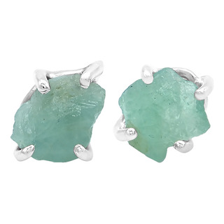 Aretes De Poste Con Cristal Esmeralda Natural En Plata 925 Aretes De Poste Con Cristal Esmeralda Natural En Plata 925